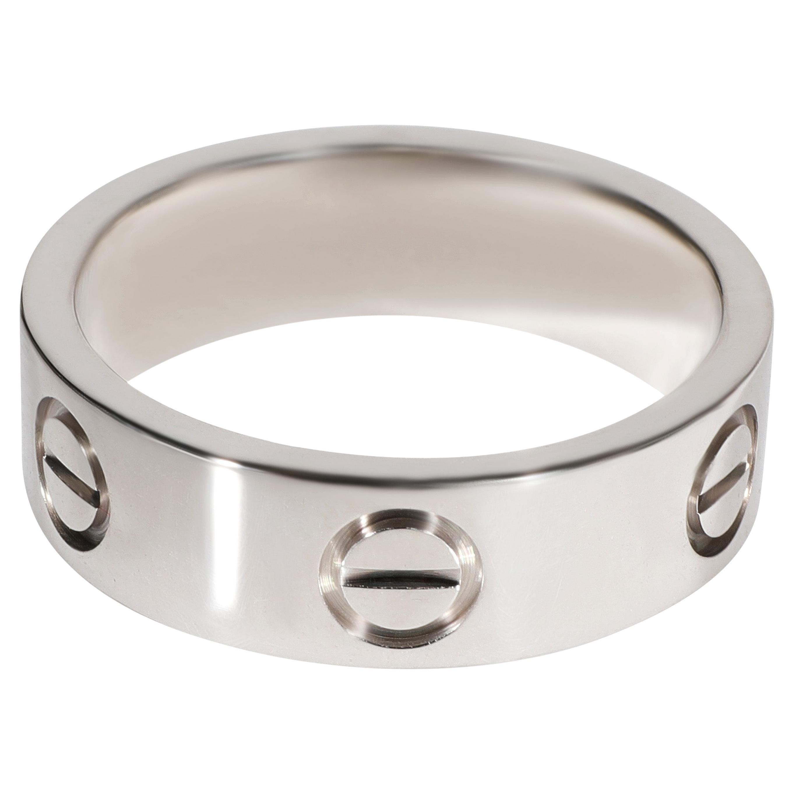 Cartier Love Ring in 18K White Gold For Sale at 1stDibs love ring surfside, black cartier love
