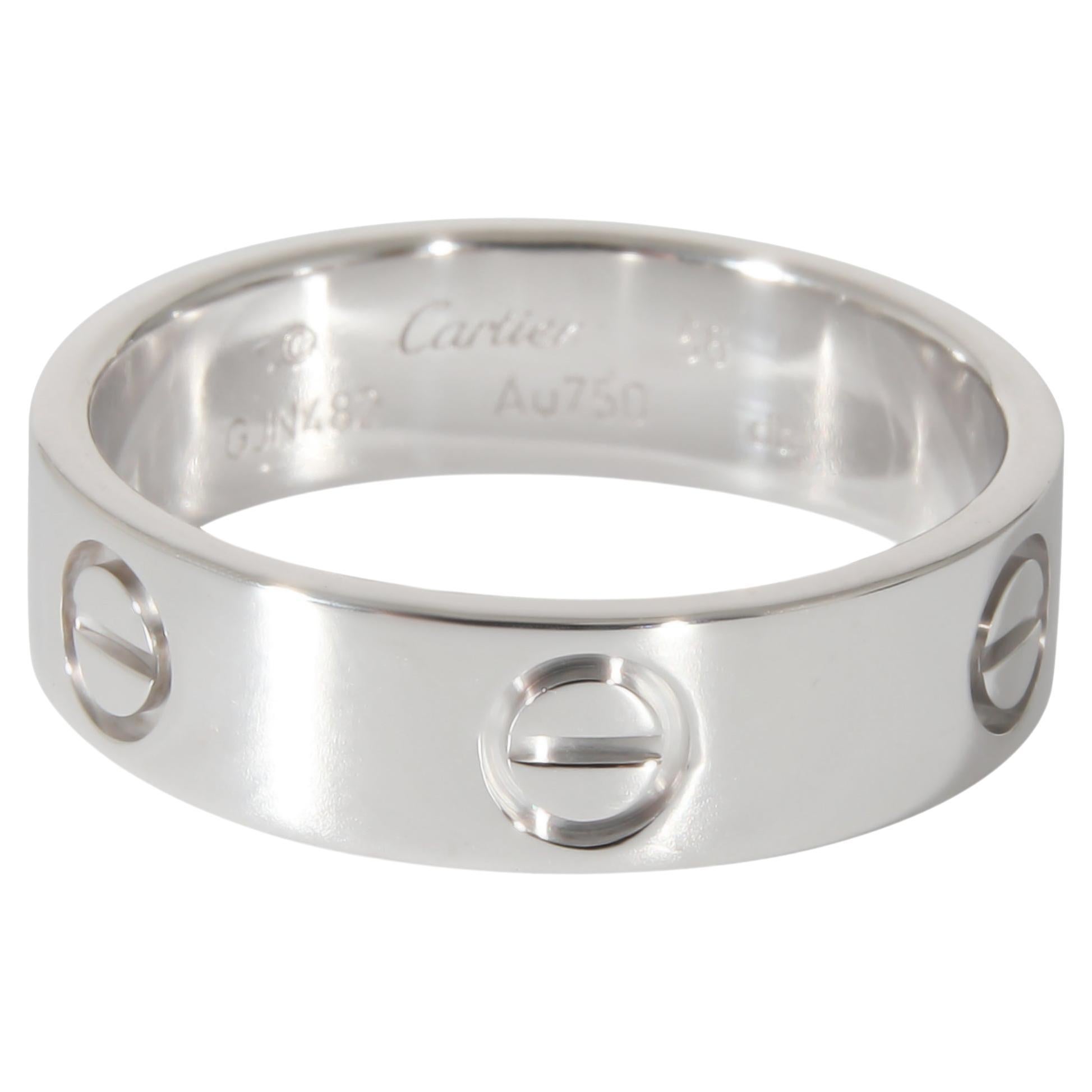 Cartier Love Ring in 18k White Gold at 1stDibs | cartier 750 ea2053