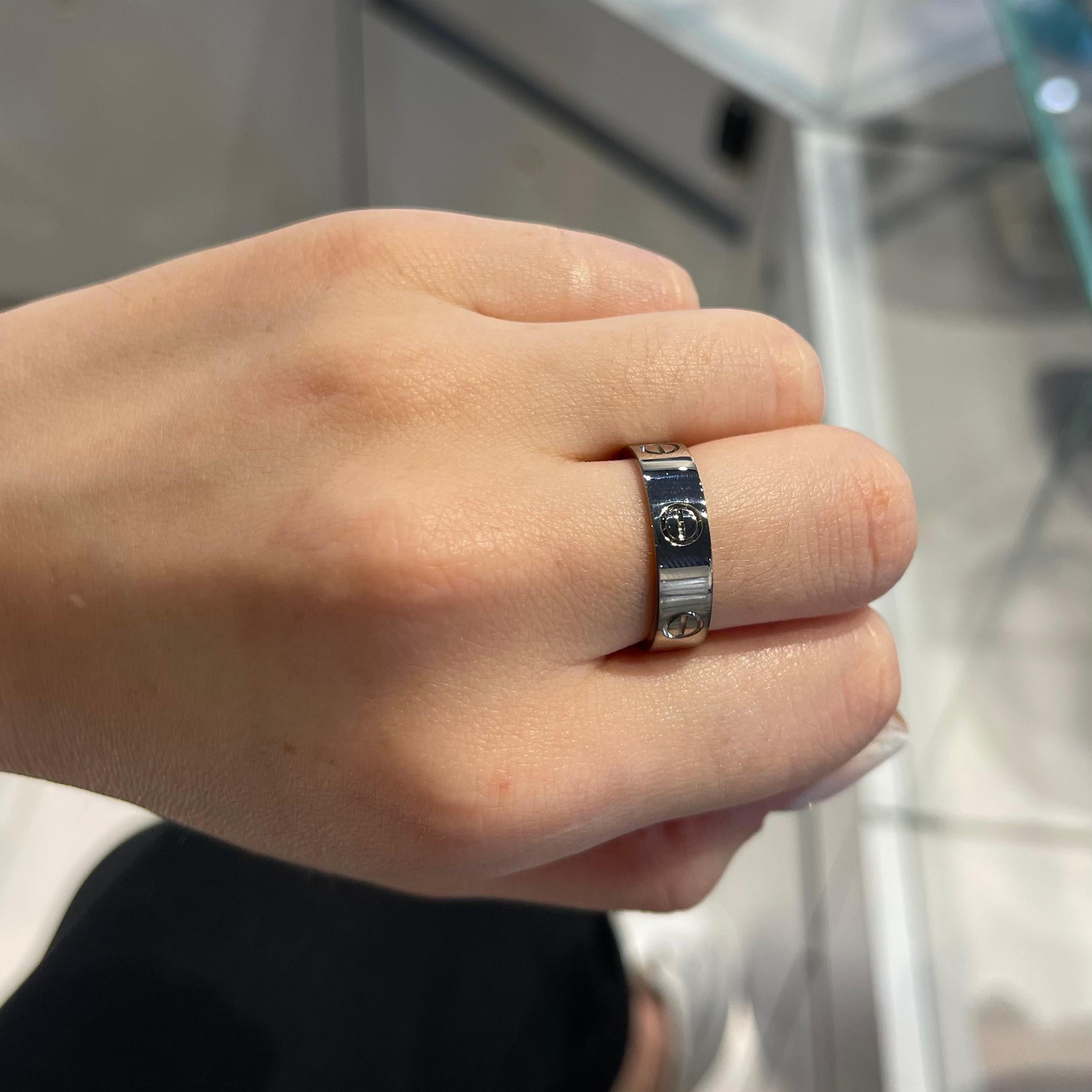 Cartier Love Ring in 18k White Gold In Excellent Condition In Miami, FL