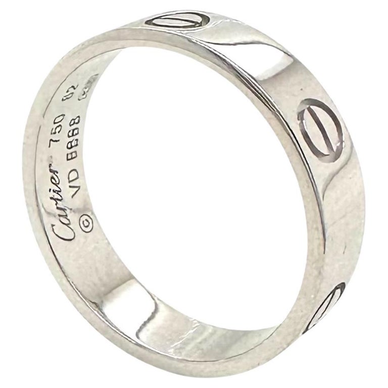 Cartier Love Ring in 18k White Gold For Sale at 1stDibs | cartier 750 62  ring, cartier ring 750, cartier 750 love ring
