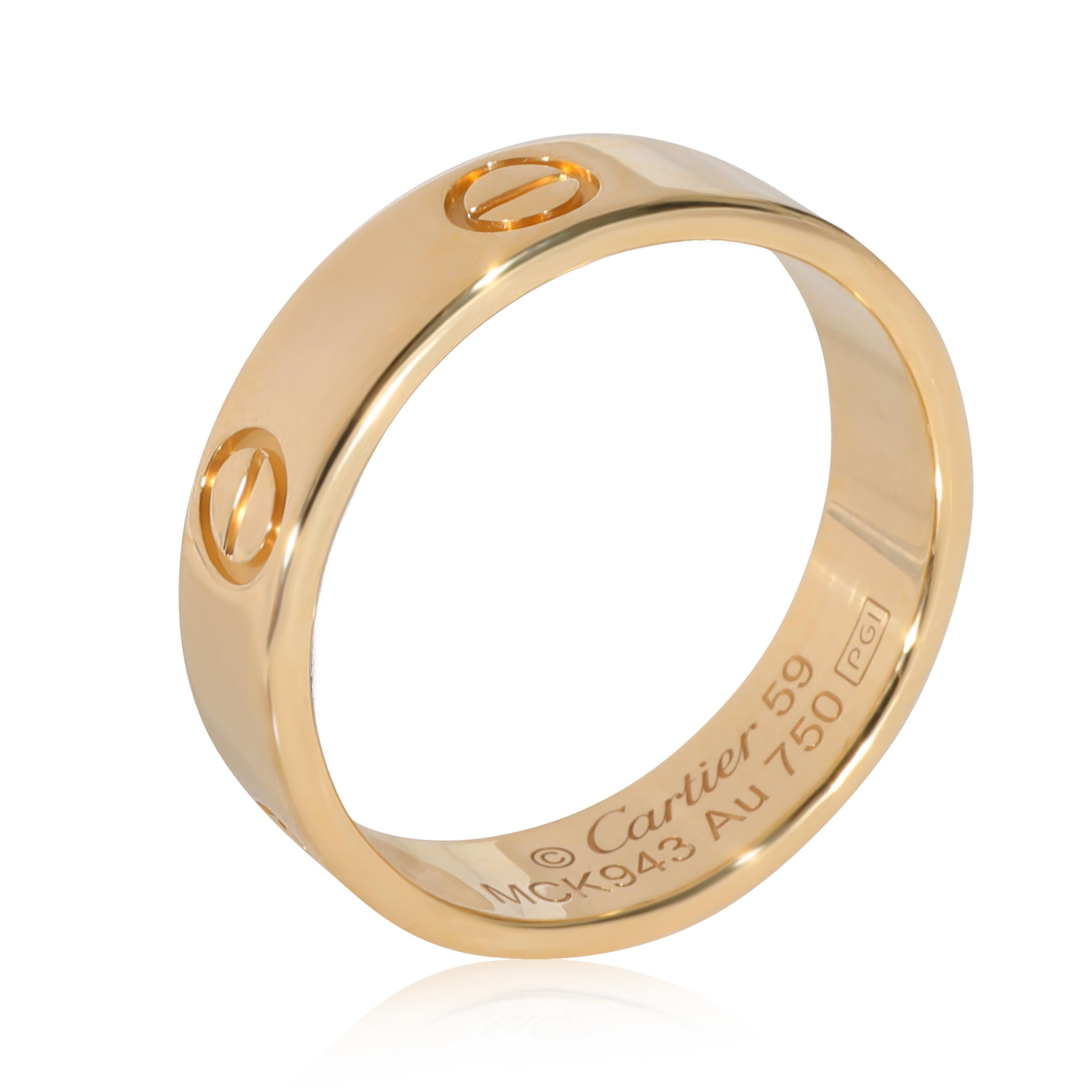 Cartier Love Ring in 18k Yellow Gold

PRIMARY DETAILS
SKU: 129575
Listing Title: Cartier Love Ring in 18k Yellow Gold
Condition Description: Cartier's Love collection is the epitome of iconic, from the recognizable designs to the history behind the