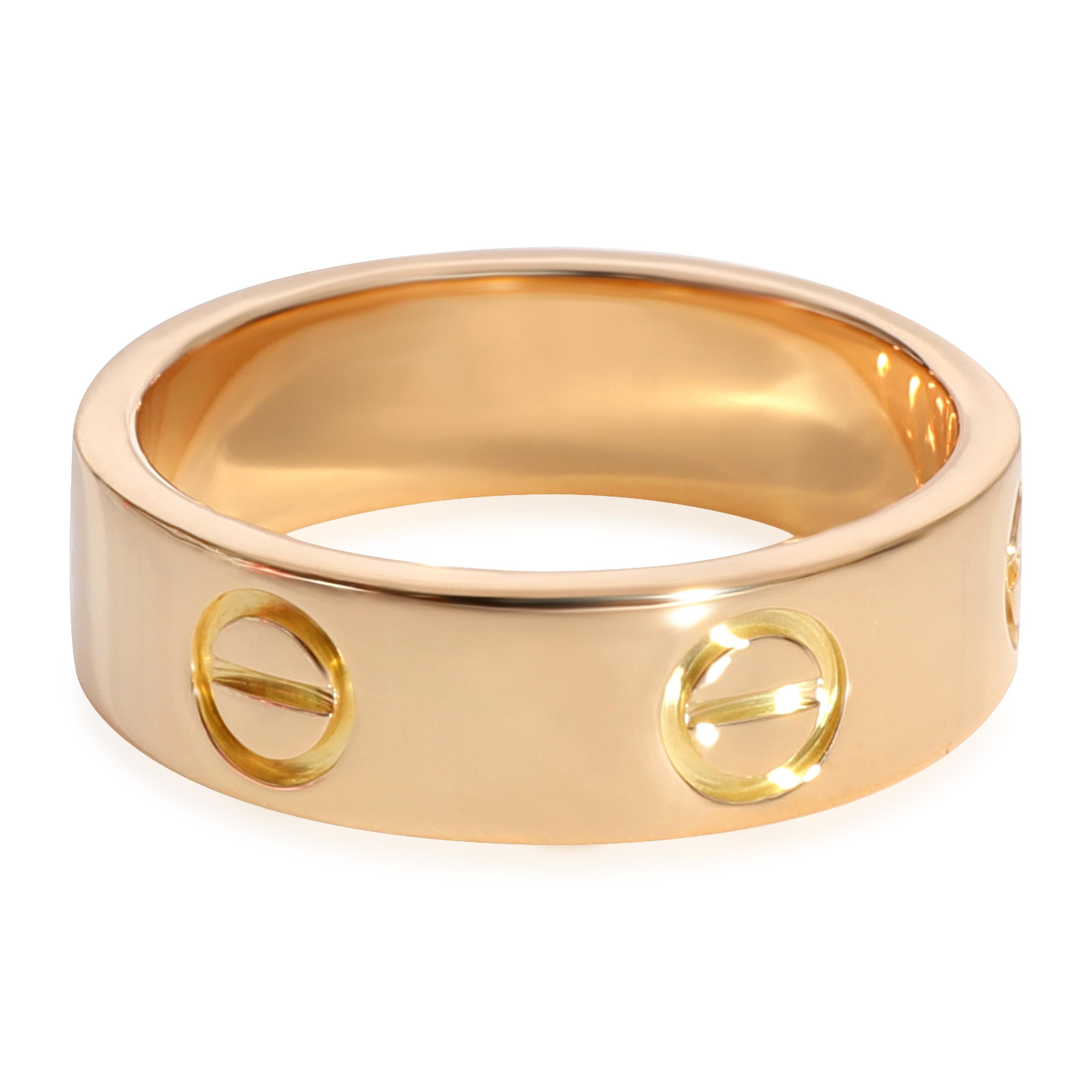 Cartier Love-Ring aus 18 Karat Gelbgold im Zustand „Hervorragend“ in New York, NY