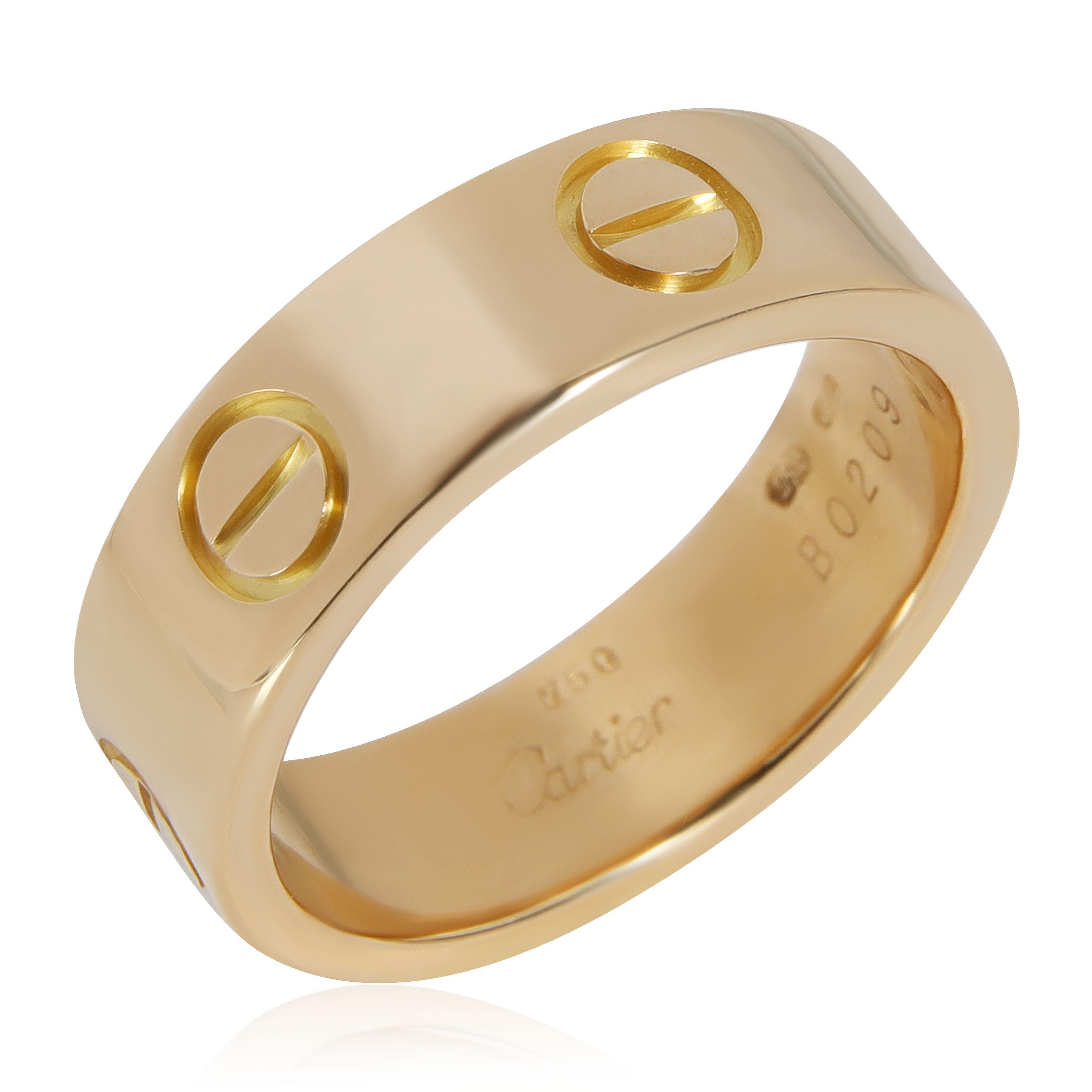 Women's or Men's Cartier Love Ring in 18k Yellow Gold