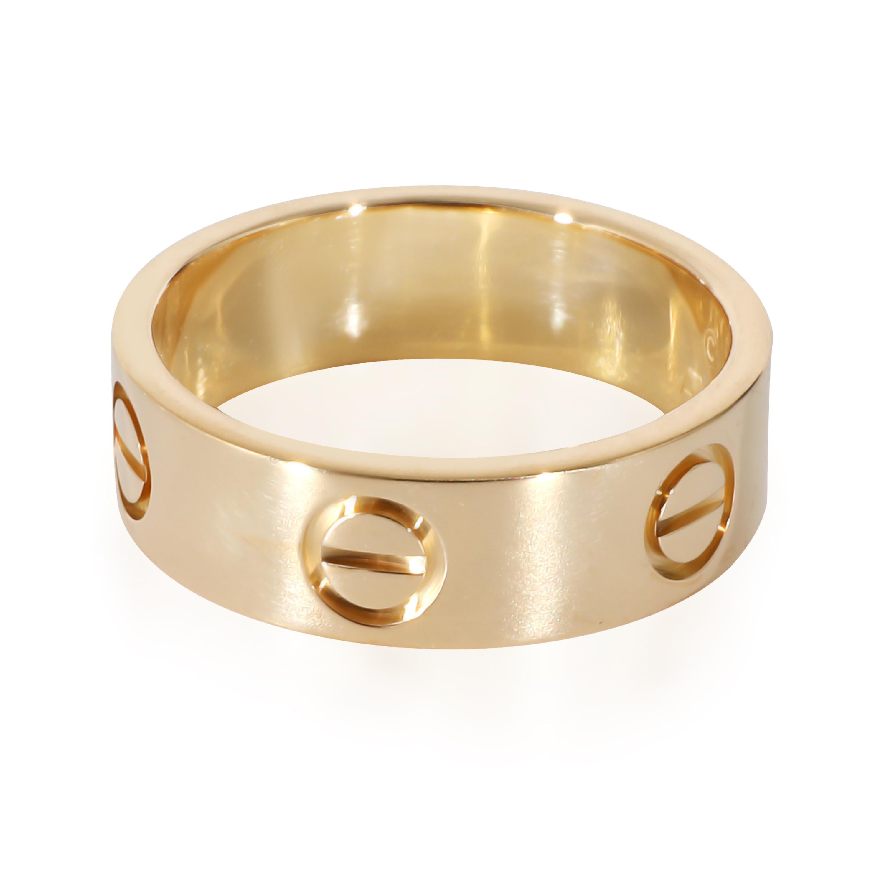 Women's or Men's Cartier Love Ring in 18k Yellow Gold