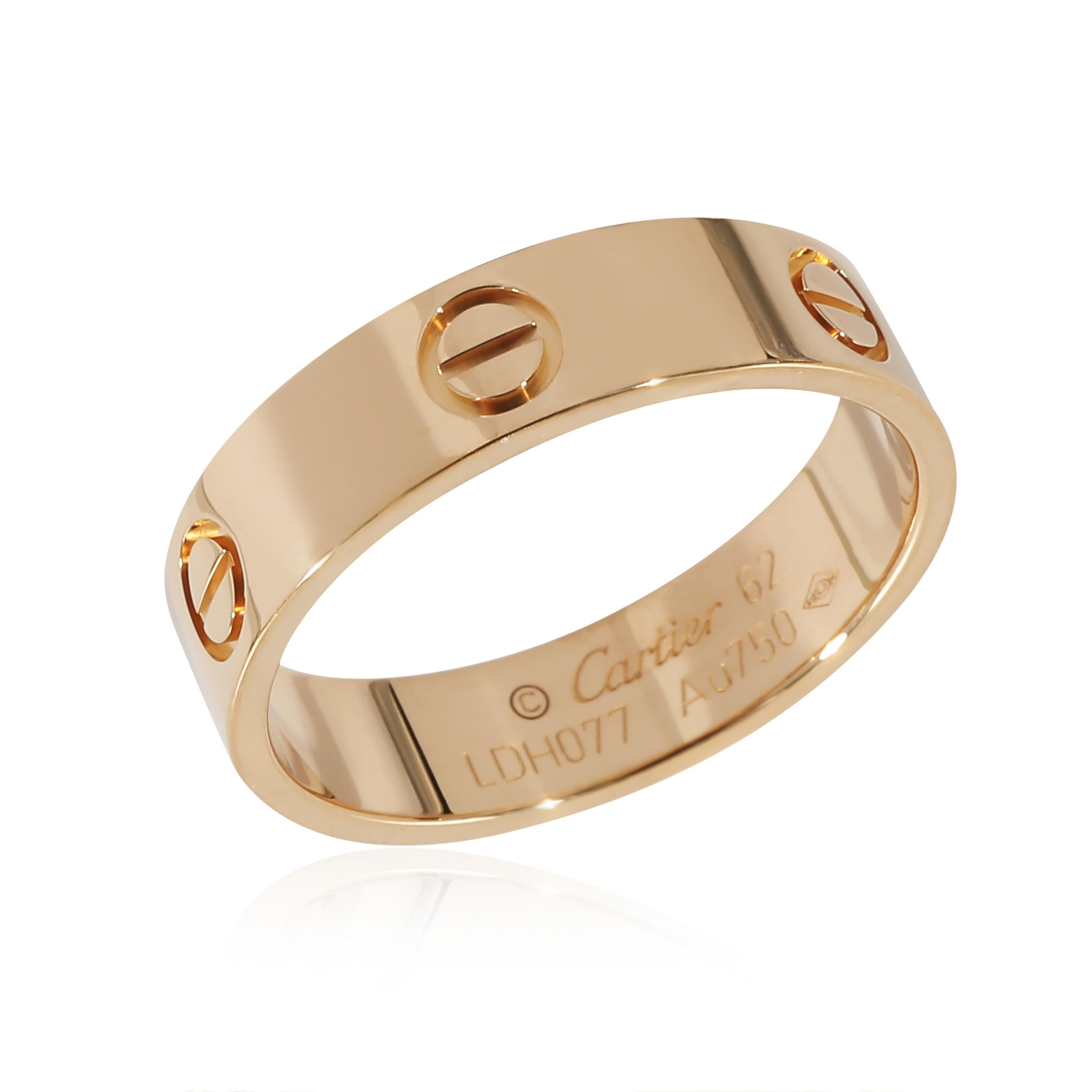 Women's or Men's Cartier Love Ring in 18k Yellow Gold For Sale