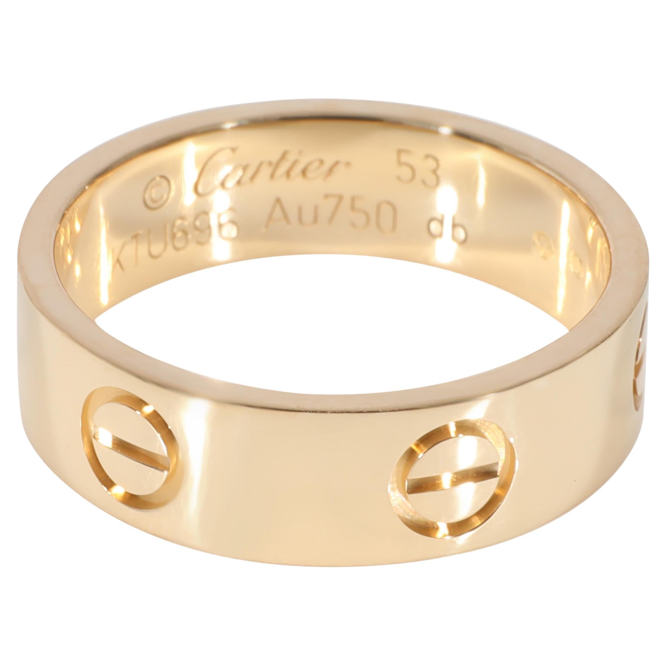 Cartier Love Ring In 18k Yellow Gold At 1stDibs Cartier Au 750 Ring 