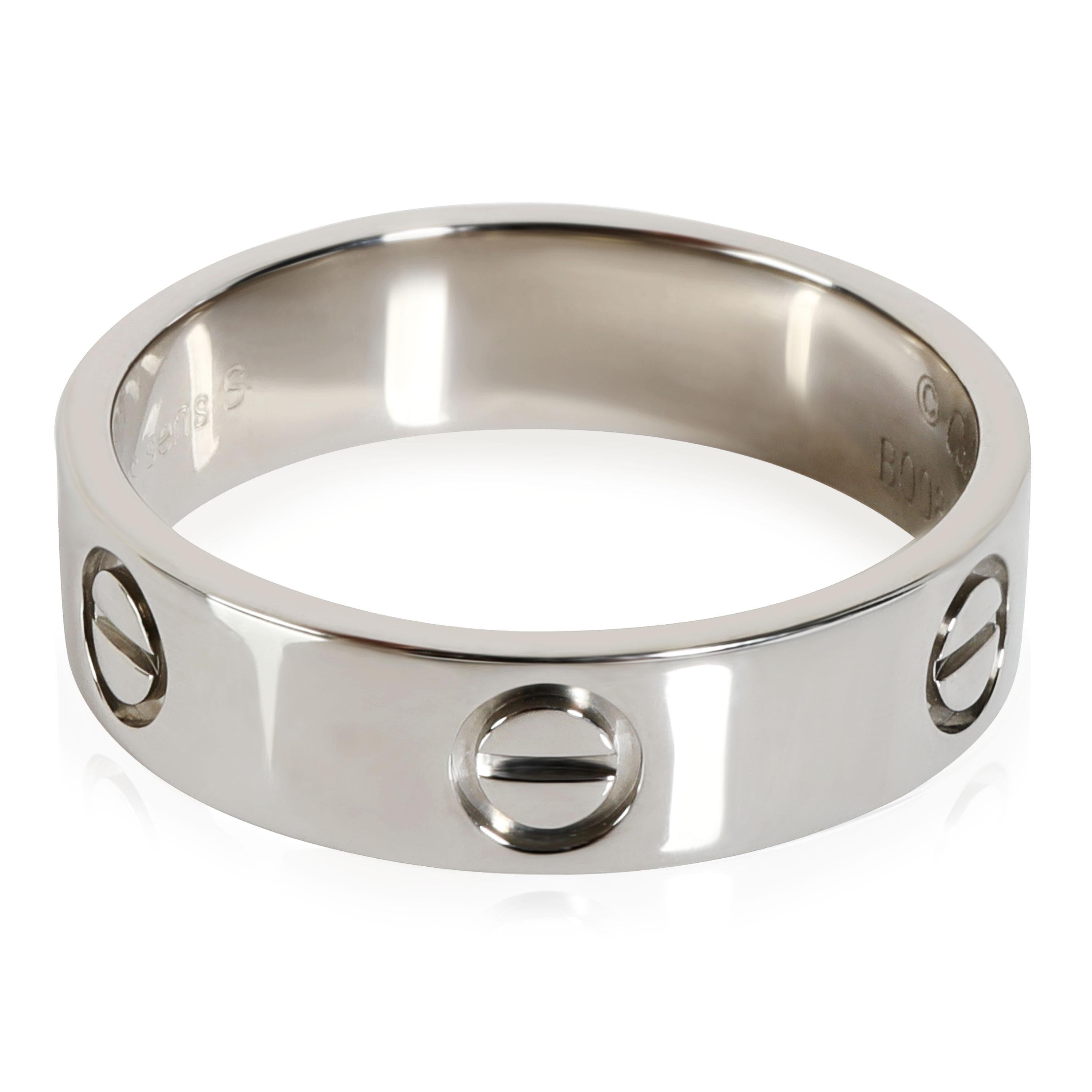 Cartier: Love-Ring aus 950 Platin für Damen oder Herren im Angebot
