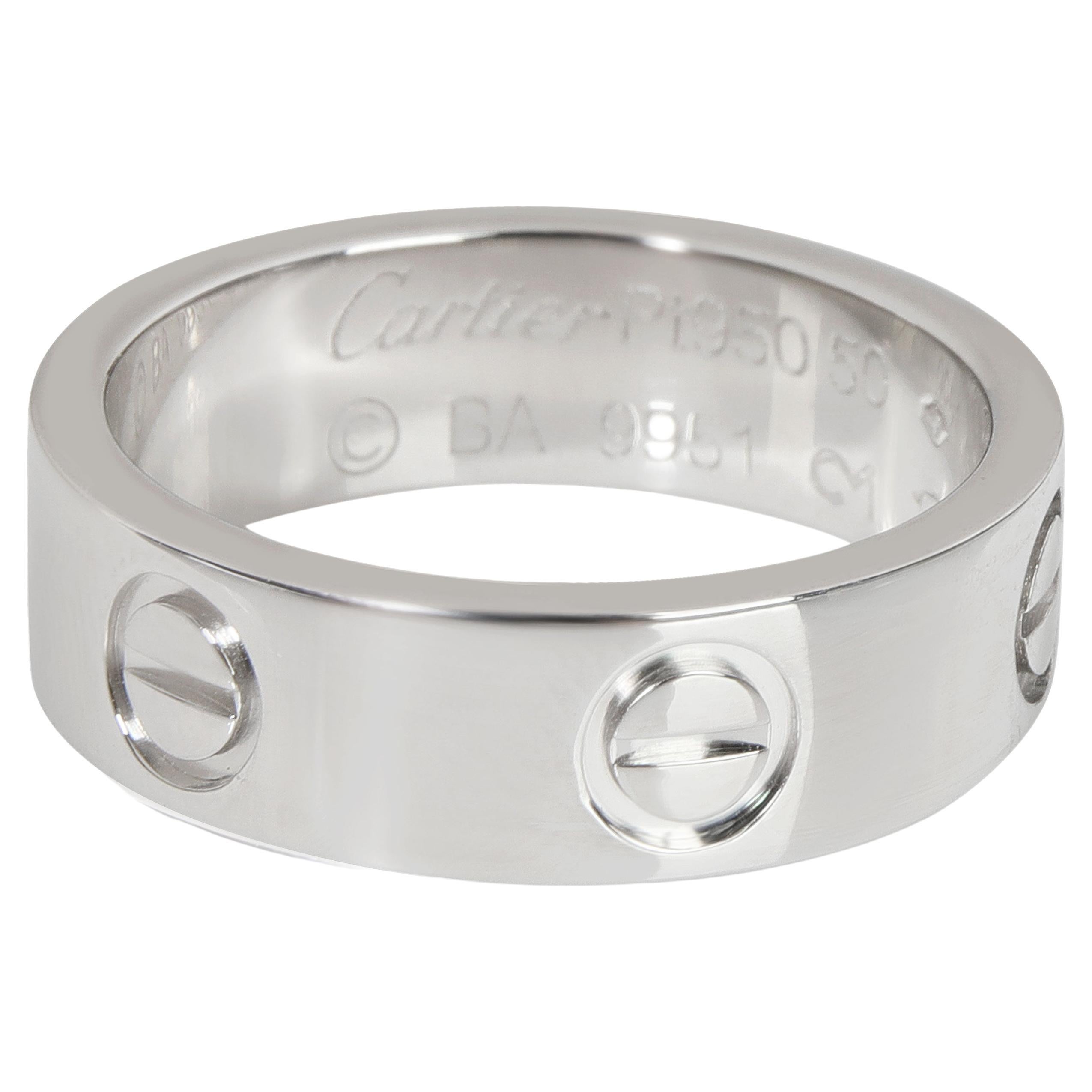 Cartier Love Ring in Platinum For Sale