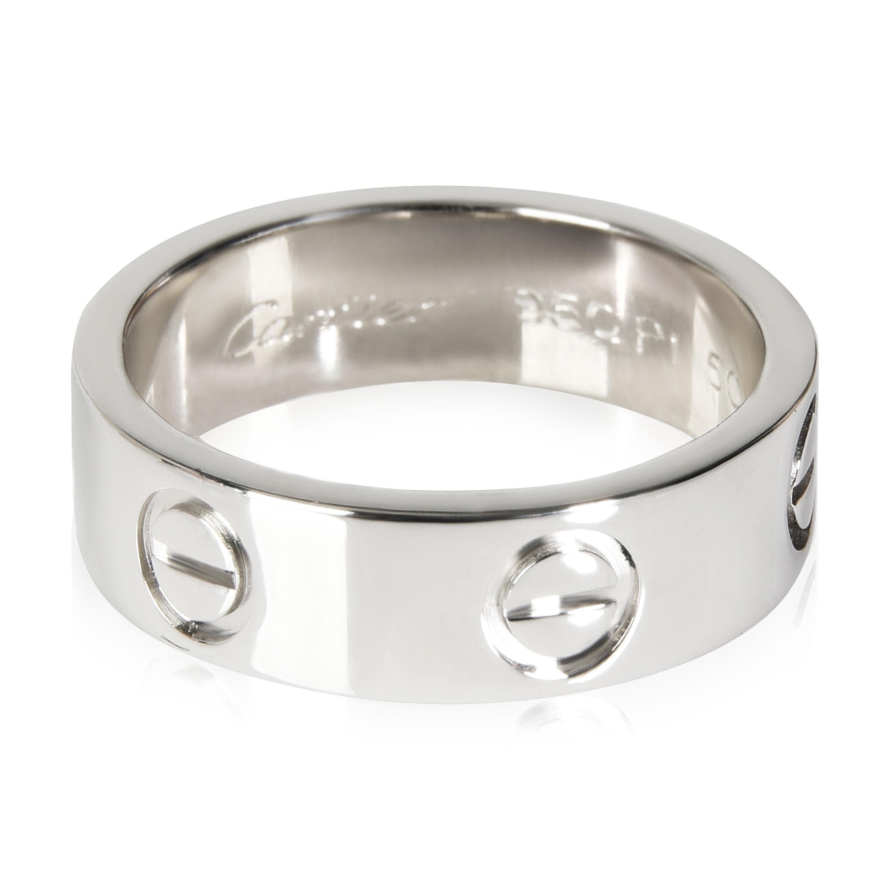 Cartier Love Ring in Platinum For Sale