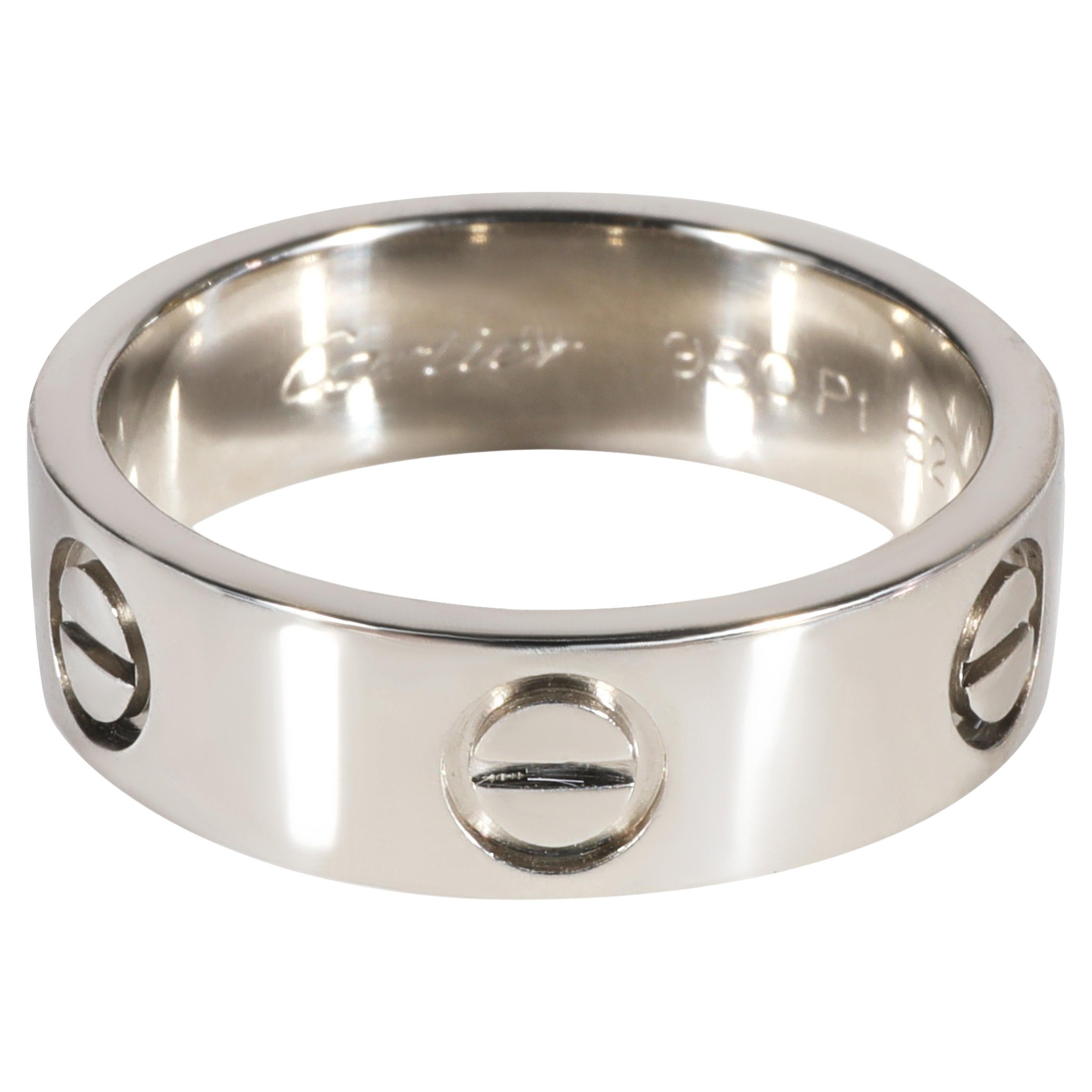 Cartier Love Ring in Platinum For Sale at 1stDibs