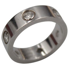 Cartier Love Ring in White Gold with 6 Diamonds