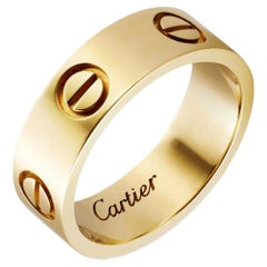 Vintage Cartier Love Ring in Yellow Gold 55 Size Wedding Band