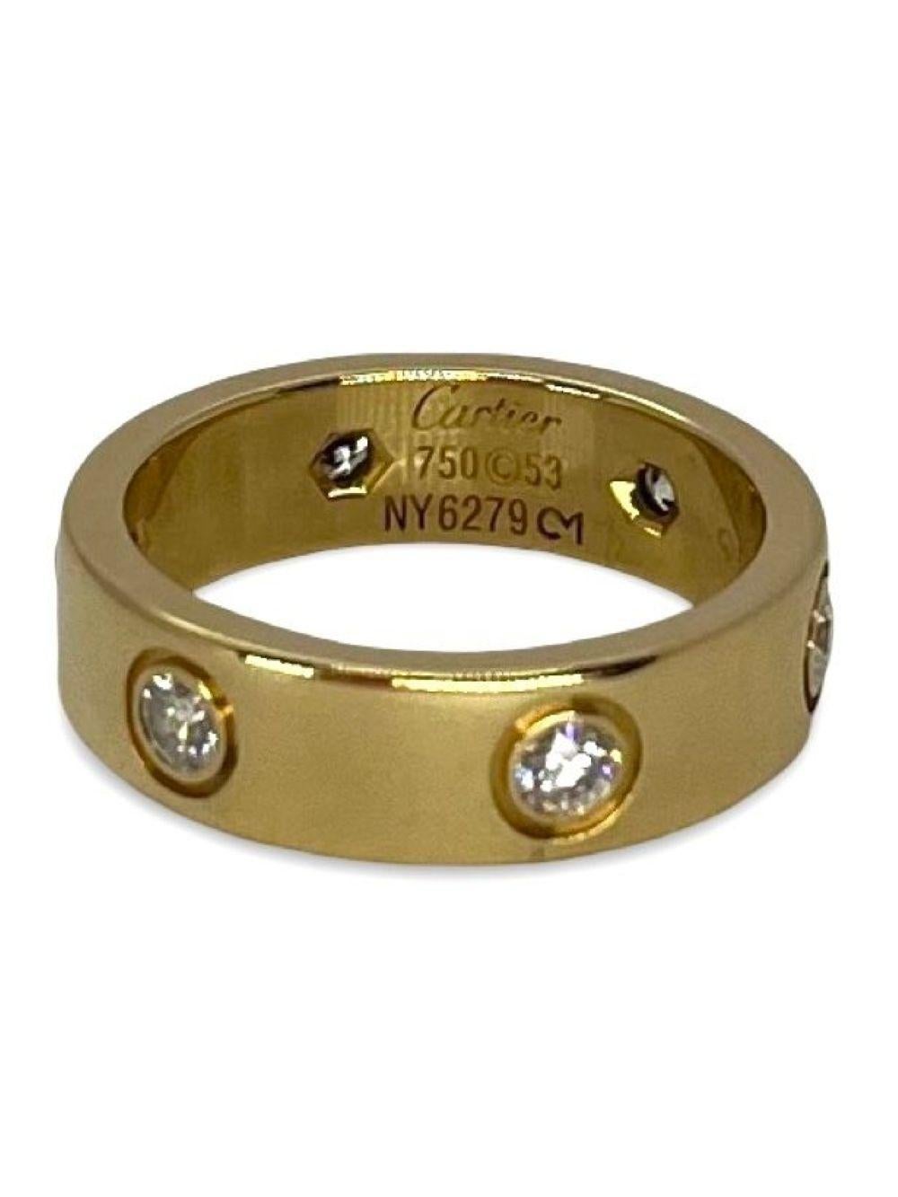 Moderno Cartier Anello dell'Amore Modello Grande con 6 Diamanti in vendita