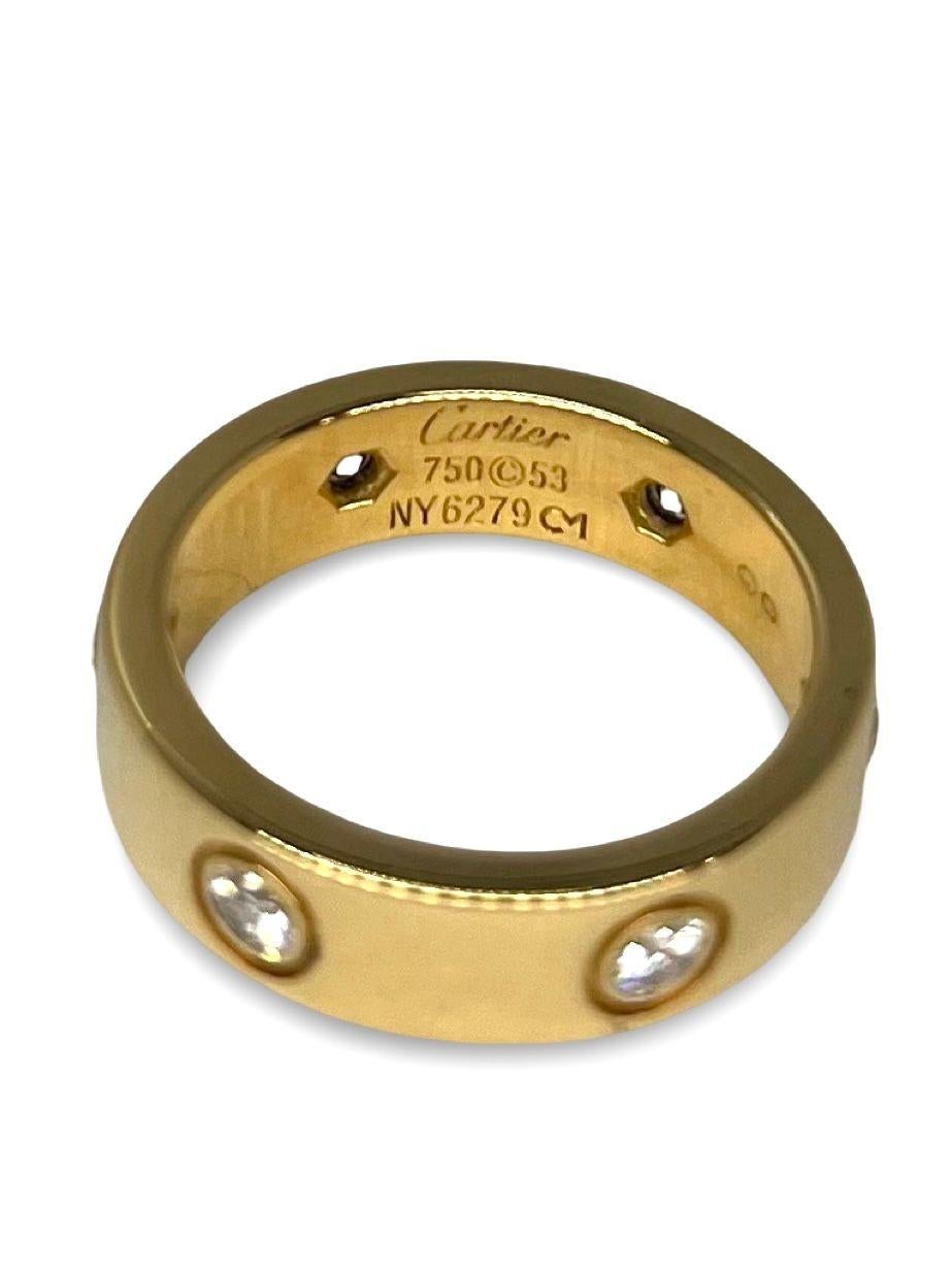 Cartier Anello dell'Amore Modello Grande con 6 Diamanti In condizioni ottime in vendita a PARIS, FR