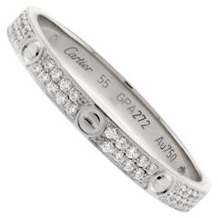 Cartier LOVE Ring – Mini Model, Paved Diamonds, White Gold