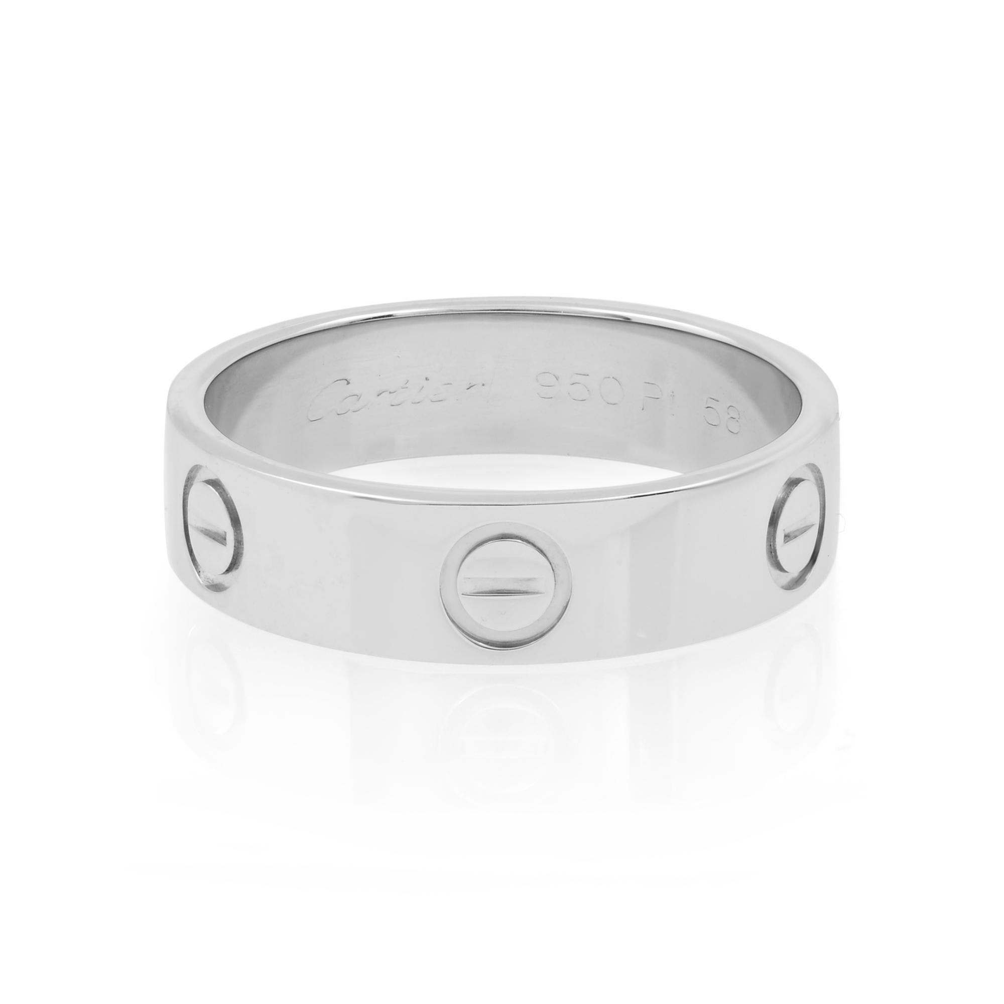 platinum cartier love ring