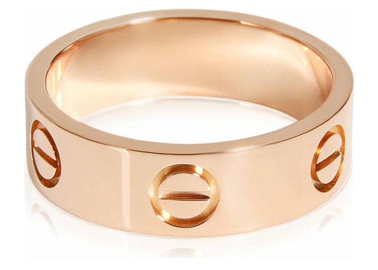 Cartier Love Ring Rose Gold Classic In Excellent Condition For Sale In Aventura, FL