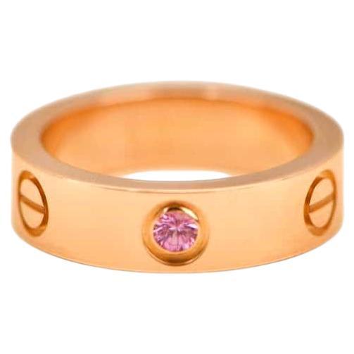 Cartier Love Ring Rose Gold with Pink Sapphires