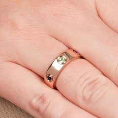 Cartier Love Ring, Sapphires, Garnets, Amethyst