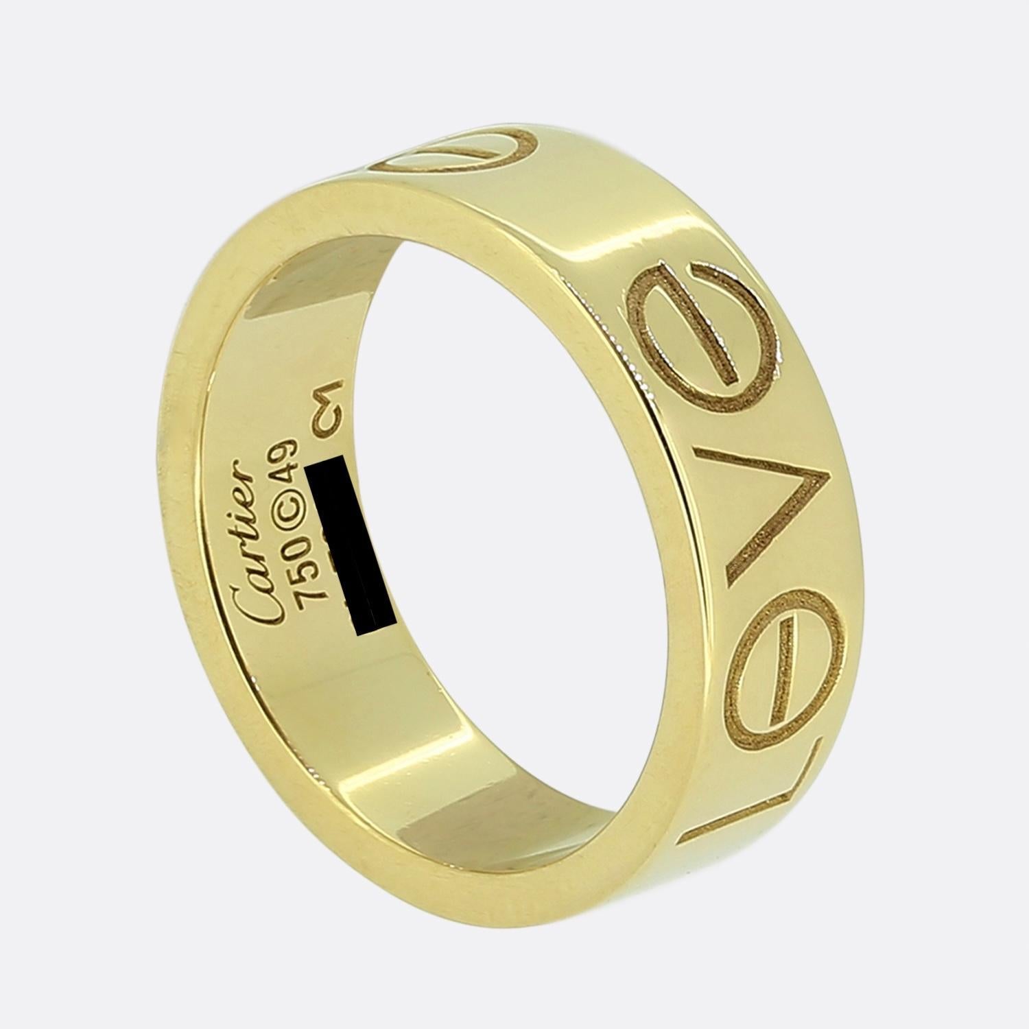 Anello Cartier LOVE misura J (49) In condizioni ottime in vendita a London, GB