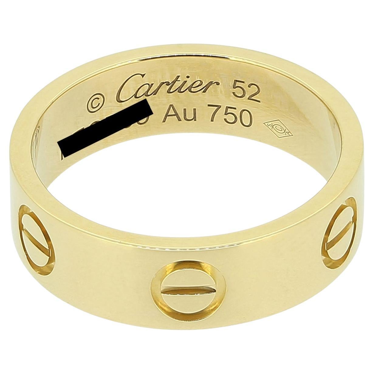 Cartier LOVE Ring Size L 1/2 (52) For Sale