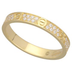 Cartier Diamanten 0,19 Karat 18K Gelbgold Mini Love Ring Kleine US 4