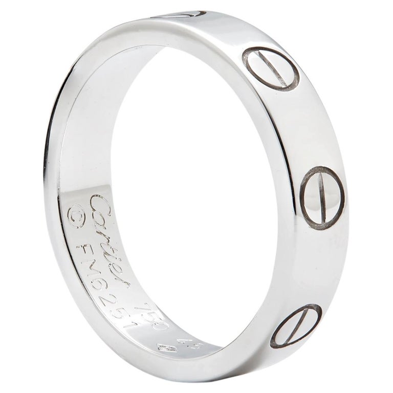 Cartier Love Ring Weißgold 3,6 mm Modellnummer B4085152 im Angebot 