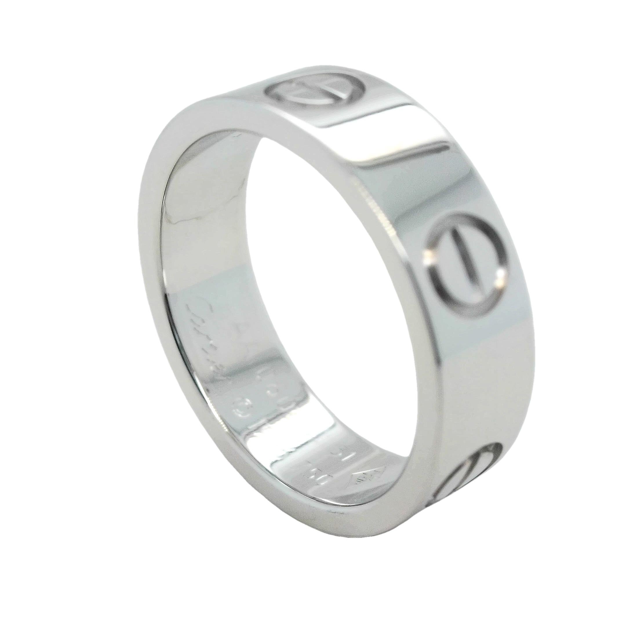 Cartier Love ring White gold 5.5mm model number B4084752 For Sale 1