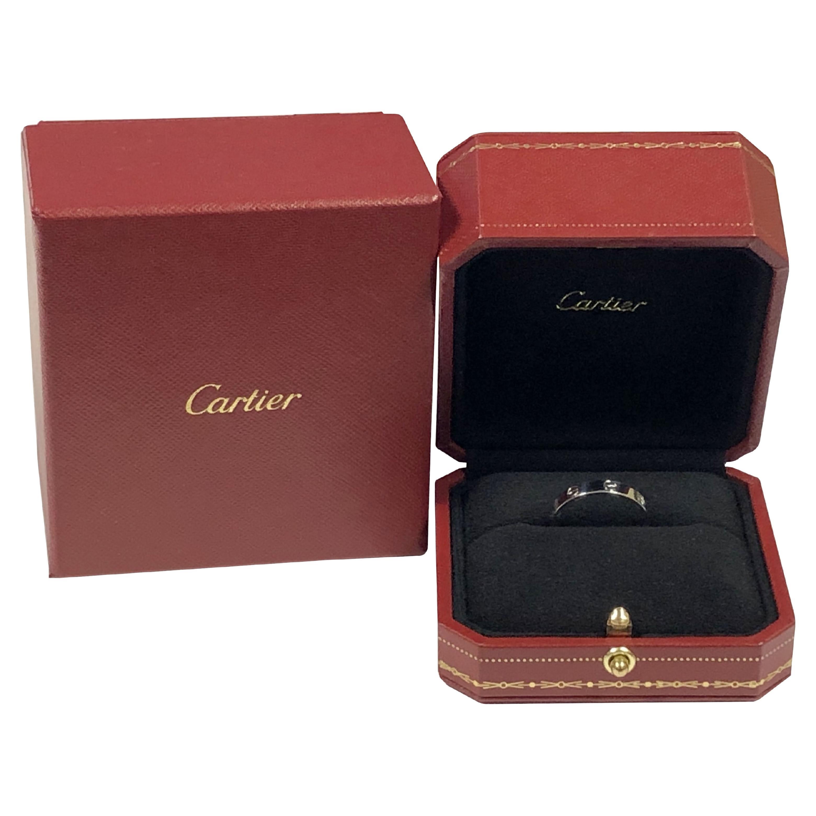 Cartier Love Ring White Gold Band Ring