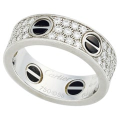 Cartier Love ring white gold Ceramic full diamond set ring