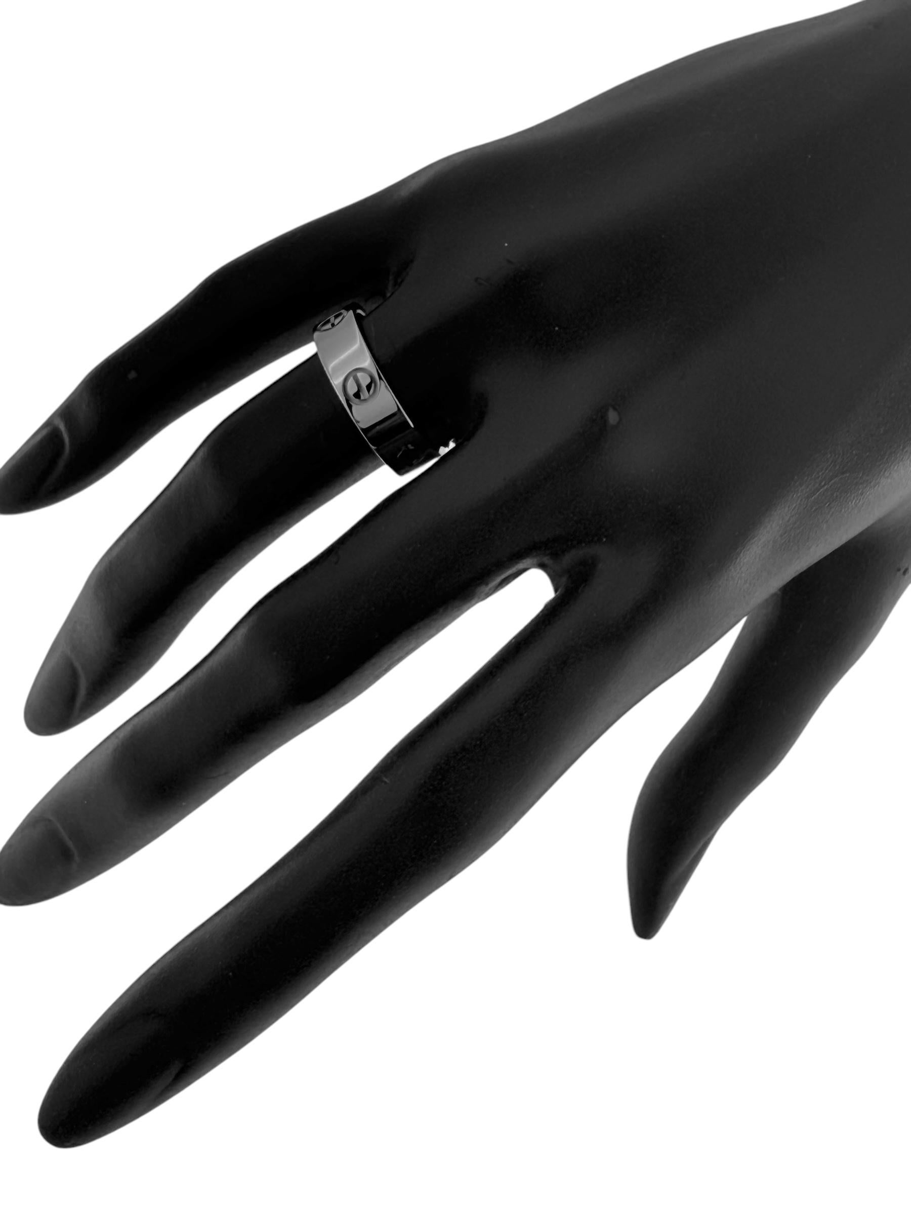 Cartier Love Ring White Gold size 57 For Sale 4