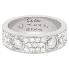 Cartier Love Ring with 1.20 Carats Total 18K White Gold