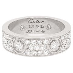 Cartier, bague d'amour de 1,20 carat au total en or blanc 18 carats