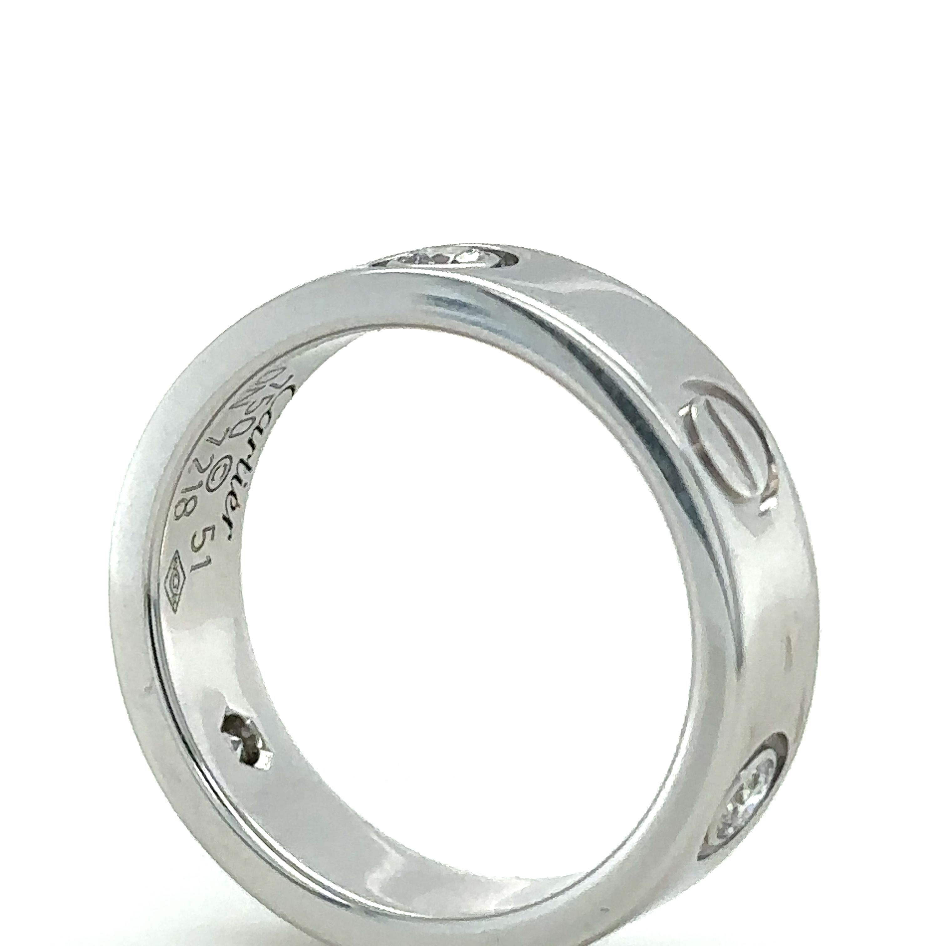 Cartier Love Ring with 3 Diamonds 0.25ct 5