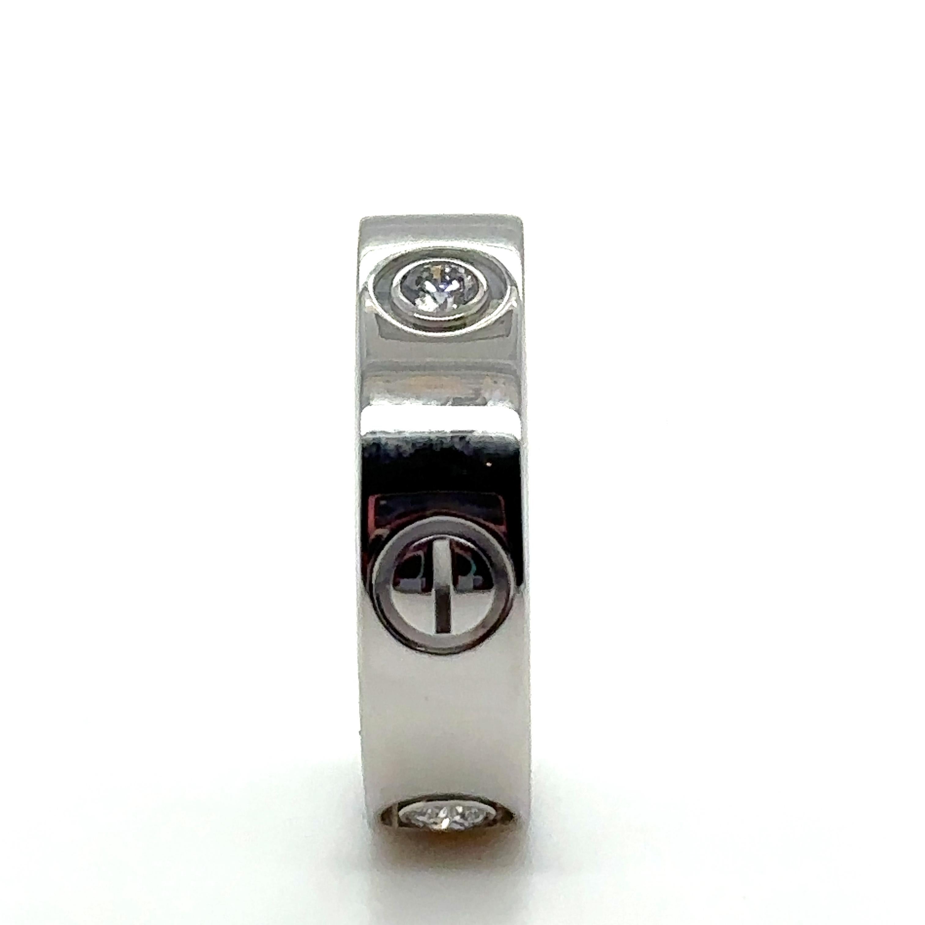 Cartier Love Ring with 3 Diamonds 0.25ct 6