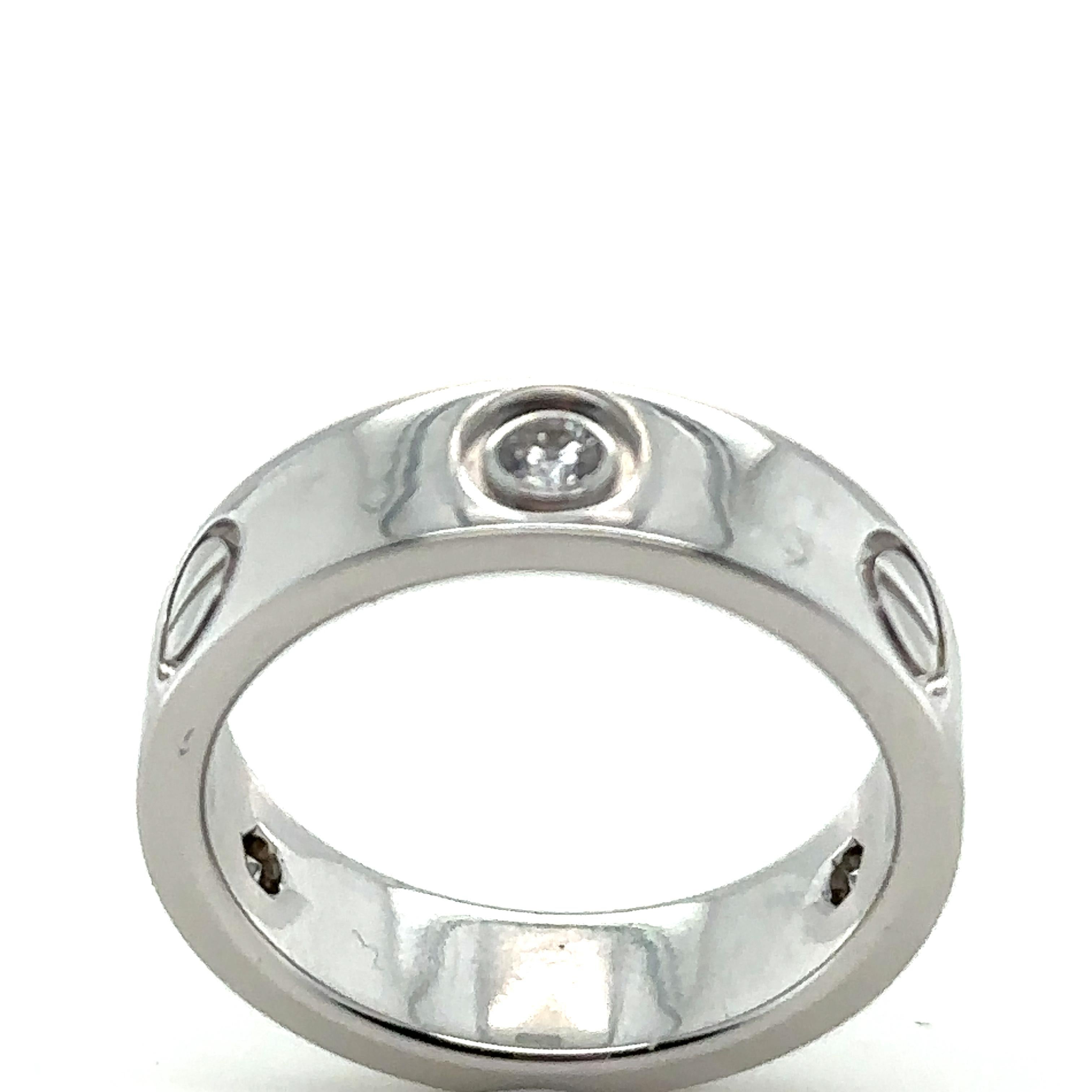 Cartier Love Ring with 3 Diamonds 0.25ct 8