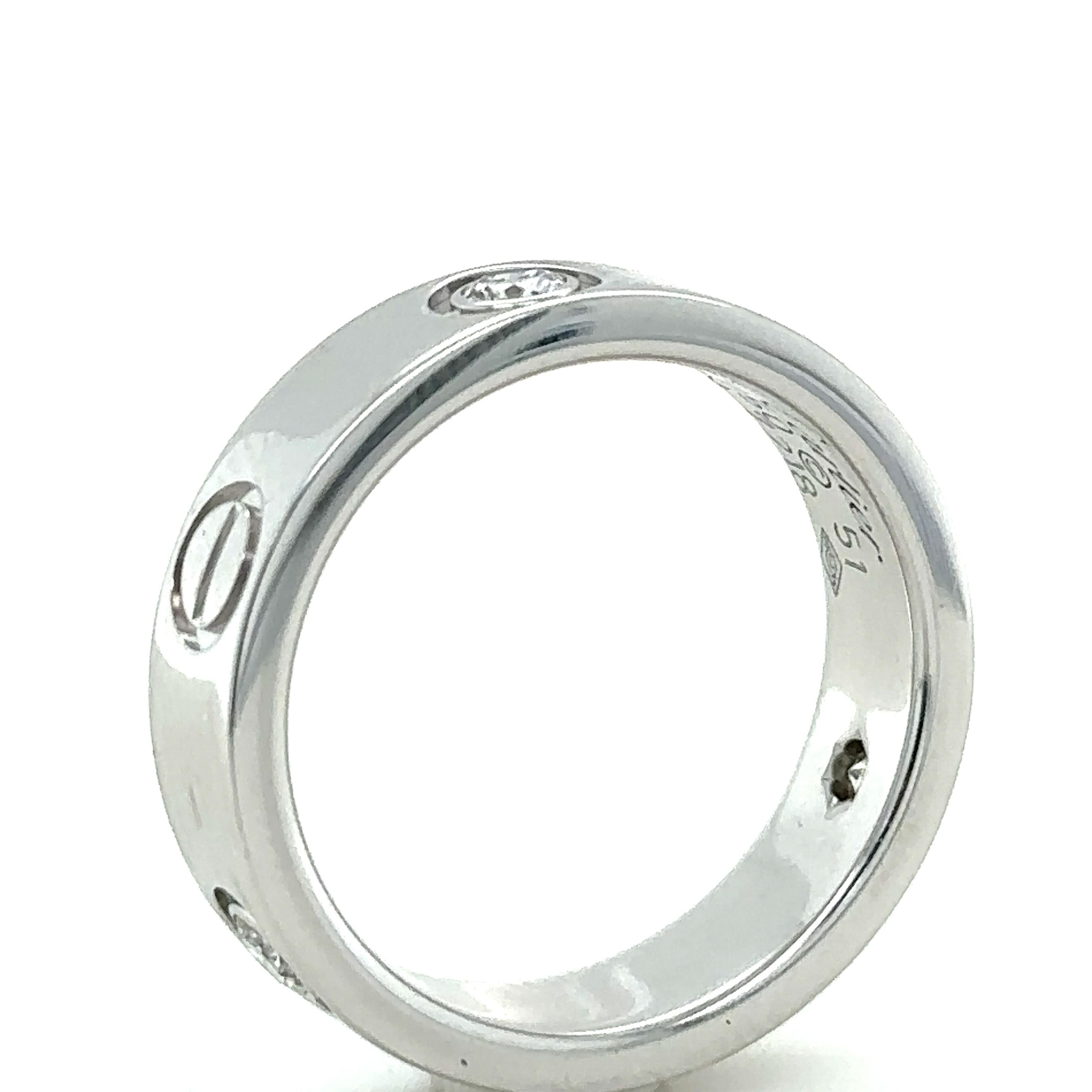 Women's Cartier Love Ring with 3 Diamonds 0.25ct