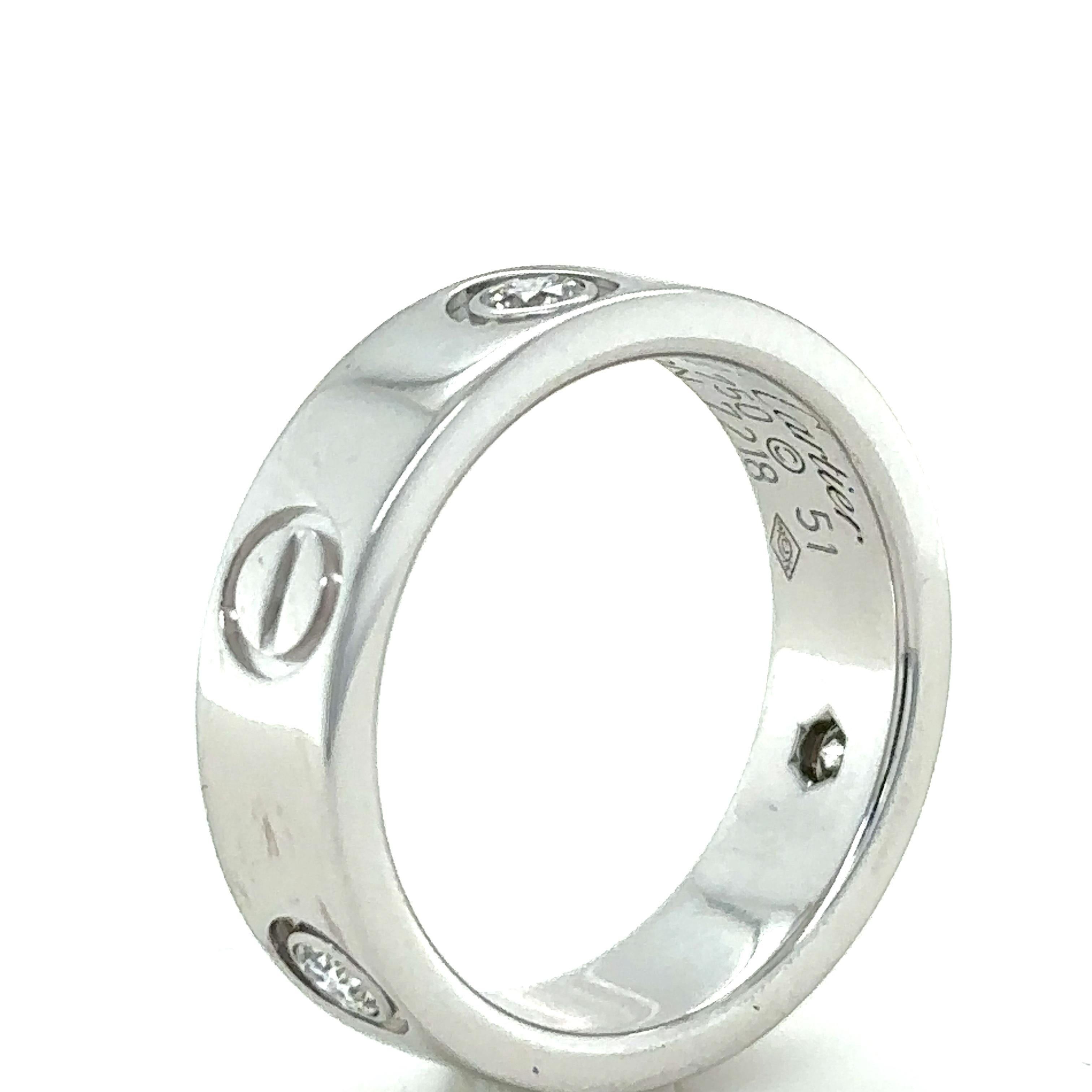 Cartier Love Ring with 3 Diamonds 0.25ct 1