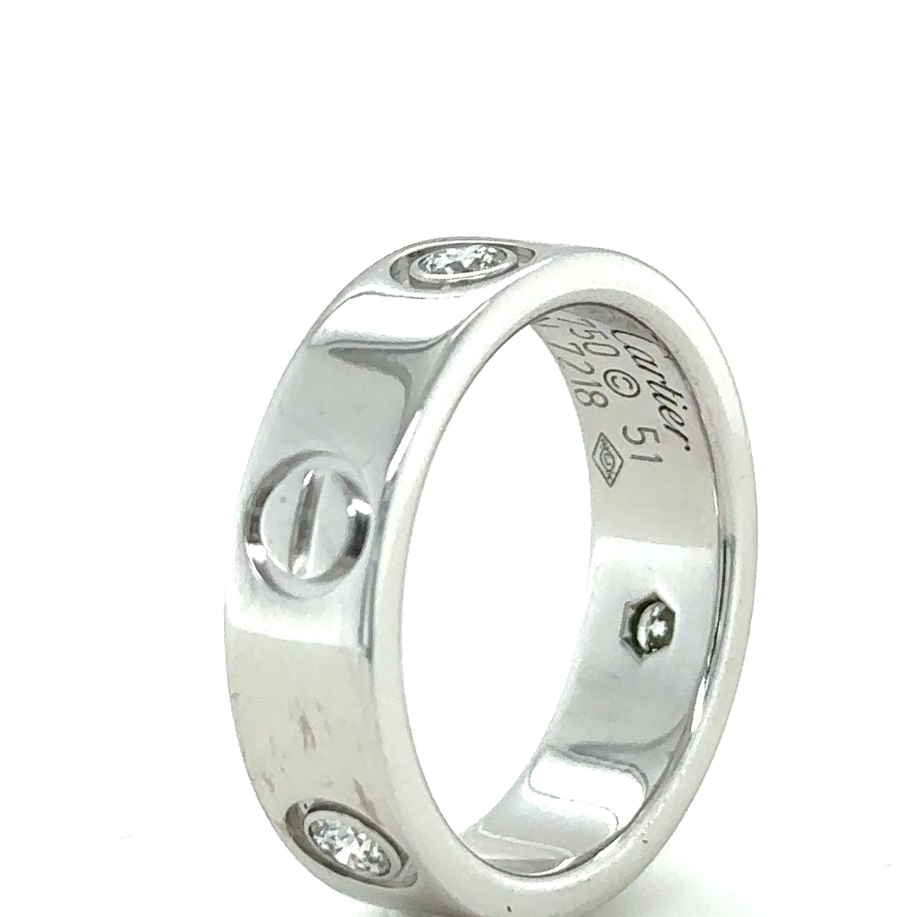 Cartier Love Ring with 3 Diamonds 0.25ct 2