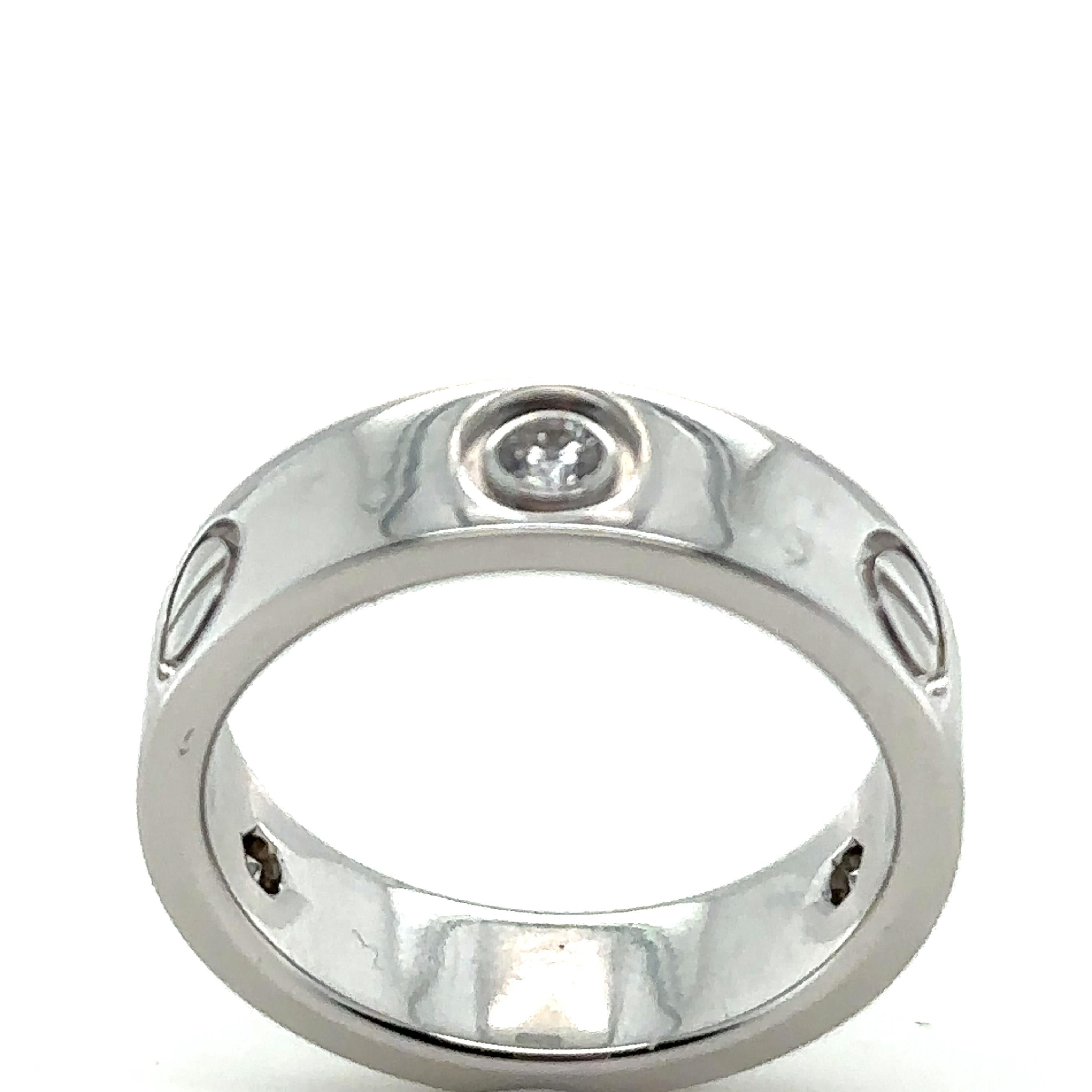 Cartier Love Ring with 3 Diamonds 5