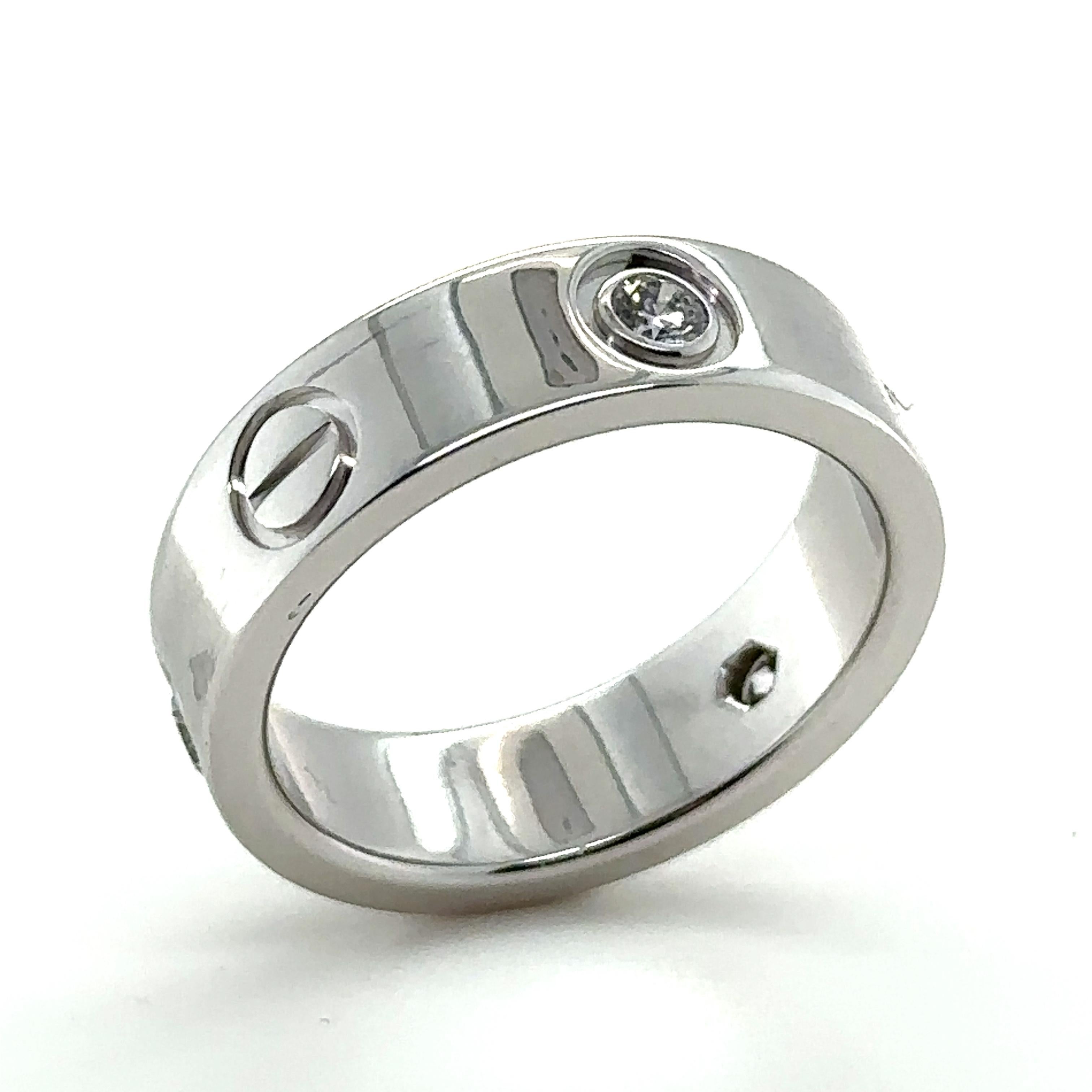 Cartier Love Ring with 3 Diamonds 6