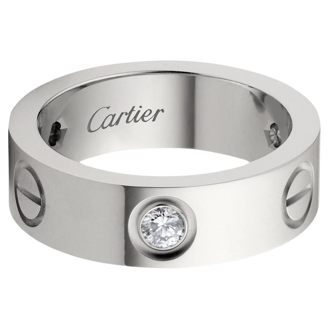 Cartier Love Ring with 3 Diamonds Original Box and Papers