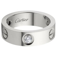 Cartier, bague d'amour avec boîte et papiers d'origine à 3 diamants