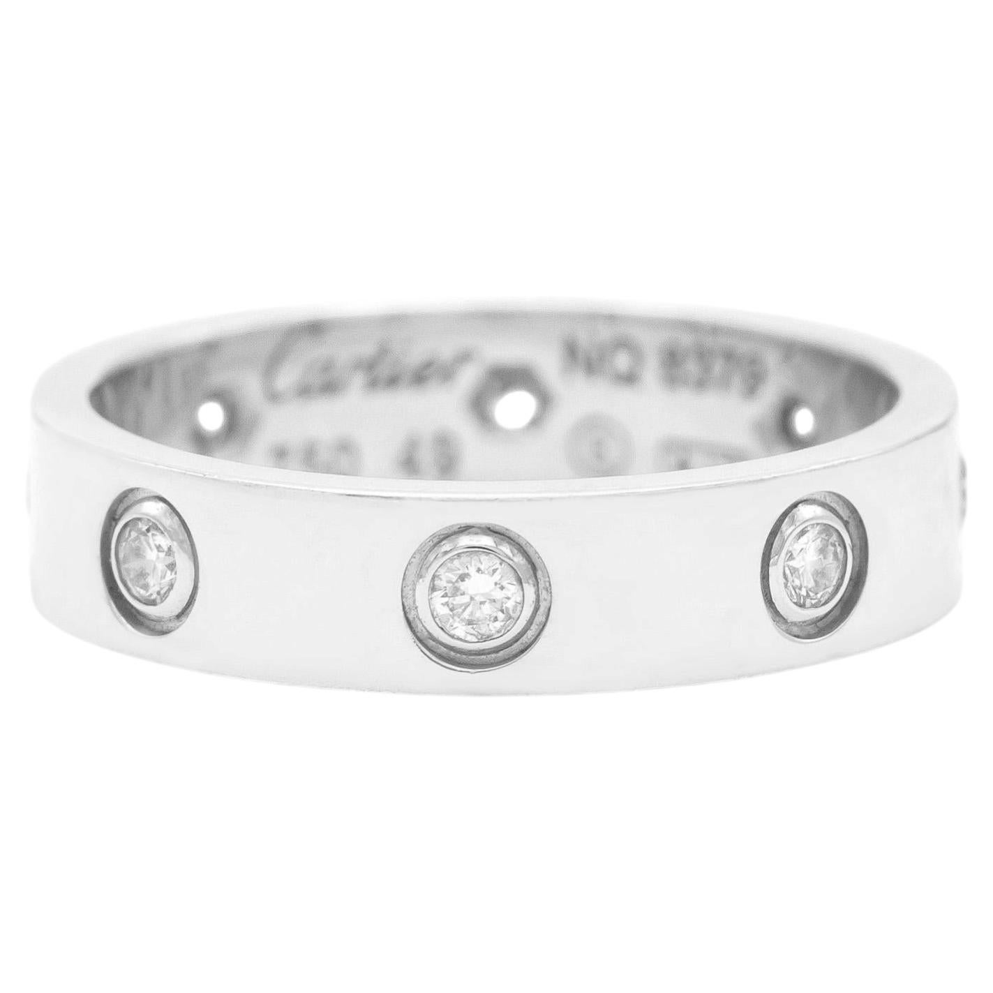 Cartier Love Ring with 8 Diamonds For Sale