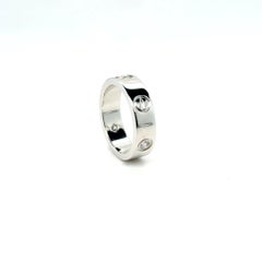 Cartier Love Ring with Diamonds in 18 Karat White Gold