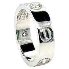 Cartier Love Ring with Diamonds in 18 Karat White Gold