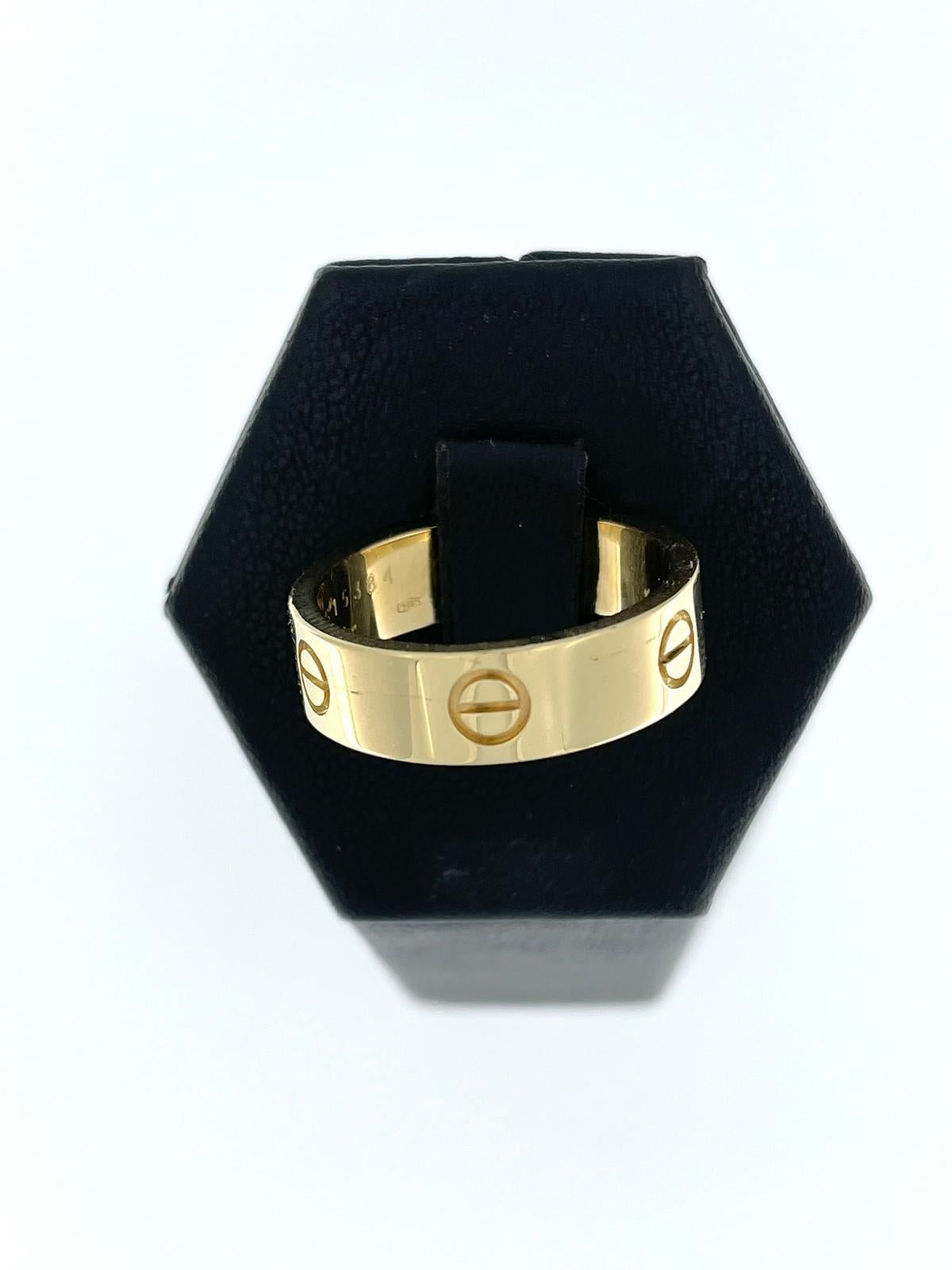 Women's or Men's Cartier Love Ring Yellow Gold