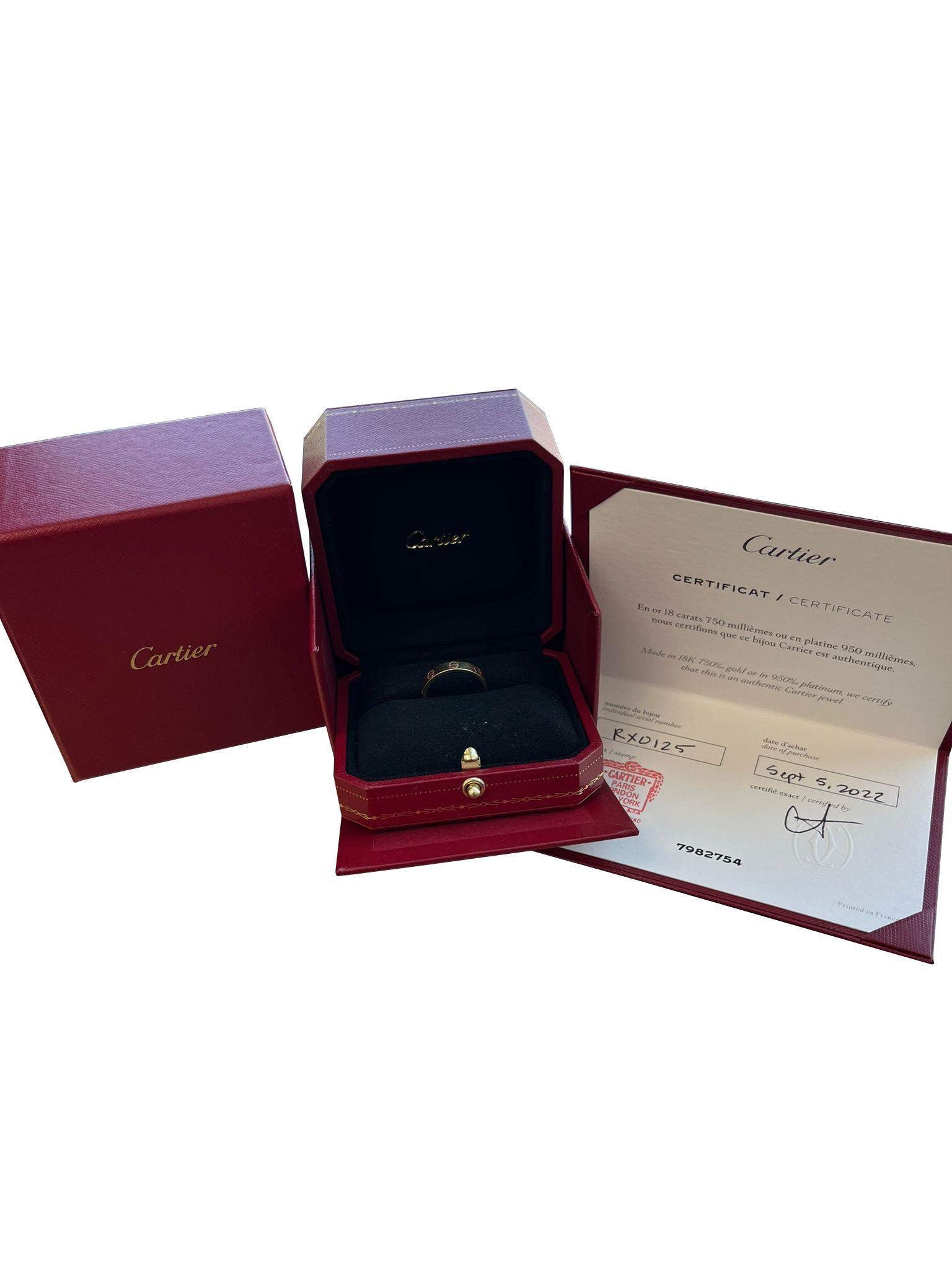 Alianza Cartier Love Oro Amarillo Tamaño 54 en venta 2