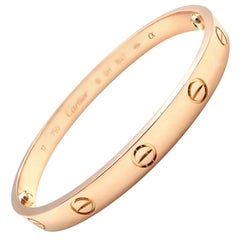 Cartier Love Rose Gold Bangle Bracelet