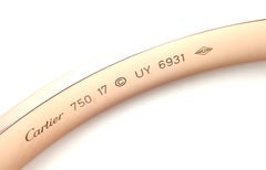 Cartier Love Rose Gold Bangle Bracelet New Screw System